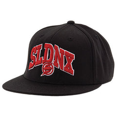 TEAM PLAYER WOOL FLAT BILL FLEXFIT HAT - BLACK